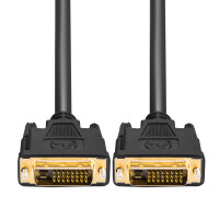 DVI Anschluss Kabel DVI (D) St. - DVI (D) St. 24+1 vergoldete Kontakte pins Dual Link Verbinder Länge wälbar