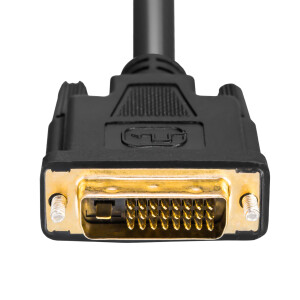 1 m DVI Anschluss Kabel DVI (D) St. - DVI (D) St. 24+1 vergoldete Kontakte pins Dual Link Verbinder