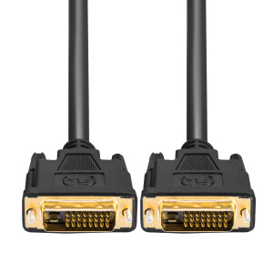 2 m DVI connection cable DVI (D) St. - DVI (D) St. 24+1 gold-plated contacts pins Dual Link connector