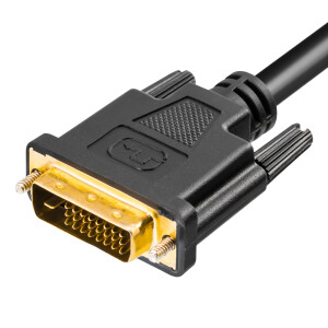 5 m DVI connection cable DVI (D) St. - DVI (D) St. 24+1 gold-plated contacts pins Dual Link connector