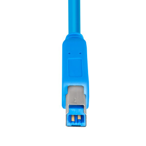 0,5m - 5m USB 3.0 Kabel A-B Stecker blau