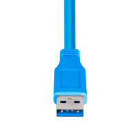 0,5m - 5m USB 3.0 Kabel A-B Stecker blau