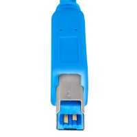 Cavo USB 3.0 Azzurro - Alta Velocità 5 Gbit/s, Connettori Stampati, Retrocompatibile USB 2.0 - Per Trasferimento Dati Veloce