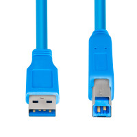 0,5m USB 3.0 Cable A-B Plug blue