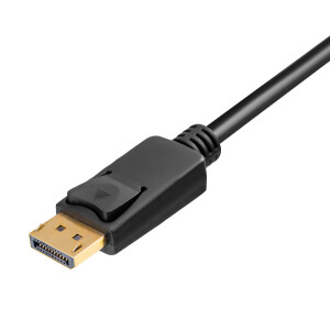 3 m DisplayPort Cable 1.2, UHD 4K 2K, Black