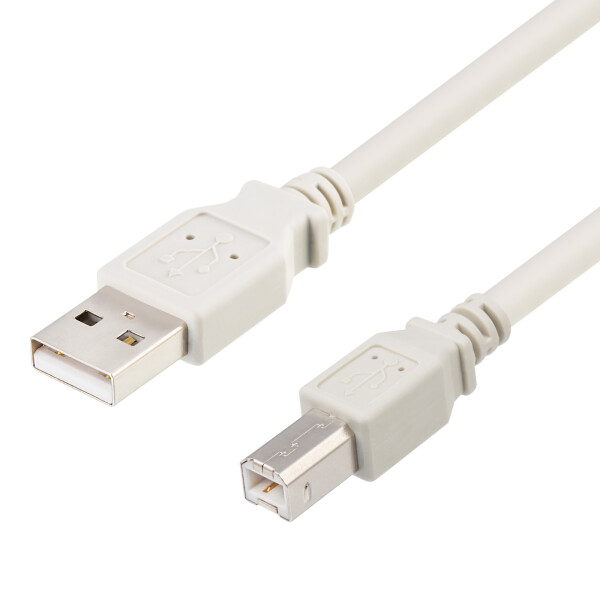 0.5 m USB 2.0 cable USB A male to USB B male GREY