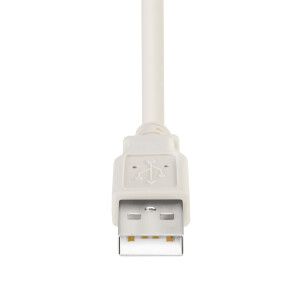 0,5 m USB 2.0 Kabel USB A Stecker auf USB B Stecker GRAU