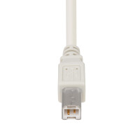 5 m USB 2.0 Kabel USB A Stecker auf USB B Stecker GRAU