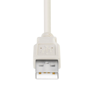 USB 2.0 Verbindungskabel USB A Stecker auf USB A Stecker GRAU