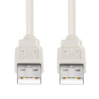 0,5 m USB 2.0 connection cable USB A male to USB A male GREY