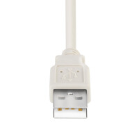 1 m USB 2.0 Verbindungskabel USB A Stecker auf USB A Stecker GRAU