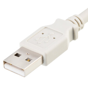 1,8 m USB 2.0 connection cable USB A male to USB A male GREY