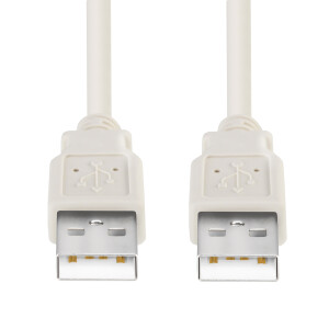 3 m USB 2.0 connection cable USB A male to USB A male GREY