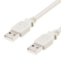 5 m USB 2.0 connection cable USB A male to USB A male GREY