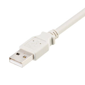 USB 2.0 Kabel Verlängerung USB A Stecker auf USB A Buchse GRAU