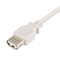 0,3 m USB 2.0 cable extension USB A male to USB A female GREY