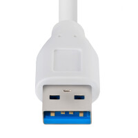 1 m USB 3.0 Kabel USB A Stecker auf USB C Stecker WEISS