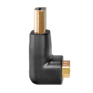 HDMI Adapter HDMI-Stecker / HDMI-Buchse Winkel Abgang oben vergoldet