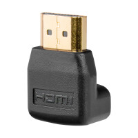 HDMI Adapter HDMI-Stecker / HDMI-Buchse Winkel Abgang oben vergoldet