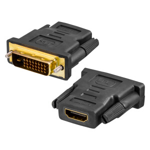 DVI Adapter HDMI Buchse auf DVI D 24+1 Stecker vergoldet