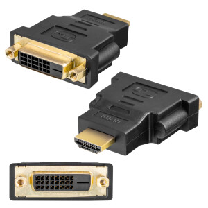 Adapter HDMI plug / DVI-D (24+1) socket gold-plated
