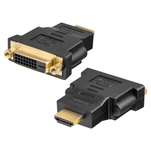 Adapter HDMI-Stecker / DVI-D (24+1) Buchse vergoldet