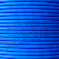 50m network cable CAT 8 LAN cable max. 2000 MHz S/FTP AWG22 LSZH blue