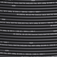 10m - 500m coaxial cable HQ 135 dB 4-way steel copper black 
