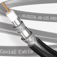 250m Koaxialkabel HQ 135 dB 4-Fach geschirmt Stahl Kupfer sc
