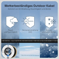 25m Netzwerkkabel CAT 7 Outdoor LAN Datenkabel max. 1000 MHz
