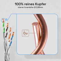 50m Network cable CAT 7 Outdoor LAN data cable max. 1000 MHz