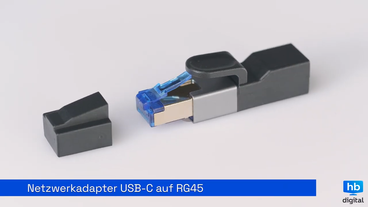 Netzwerkadapter RJ45 Stecker USB-C Buchse 1Gbps...