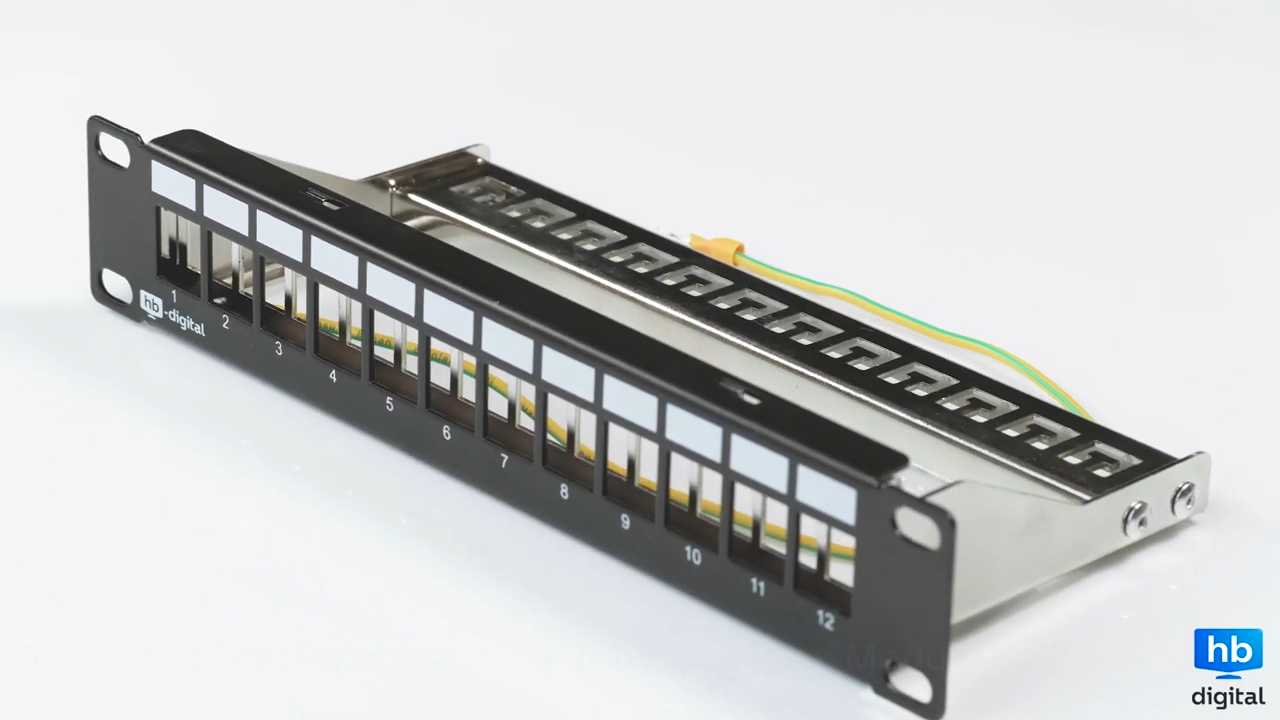Patchpanel 10 zoll Patchfeld 12 Port für Keysto...