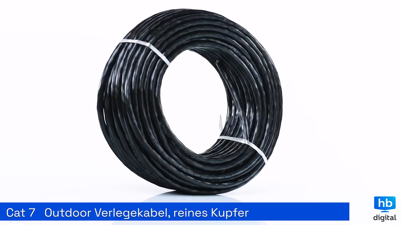 Netzwerkkabel CAT.7 Verlegekabel für Außenberei...