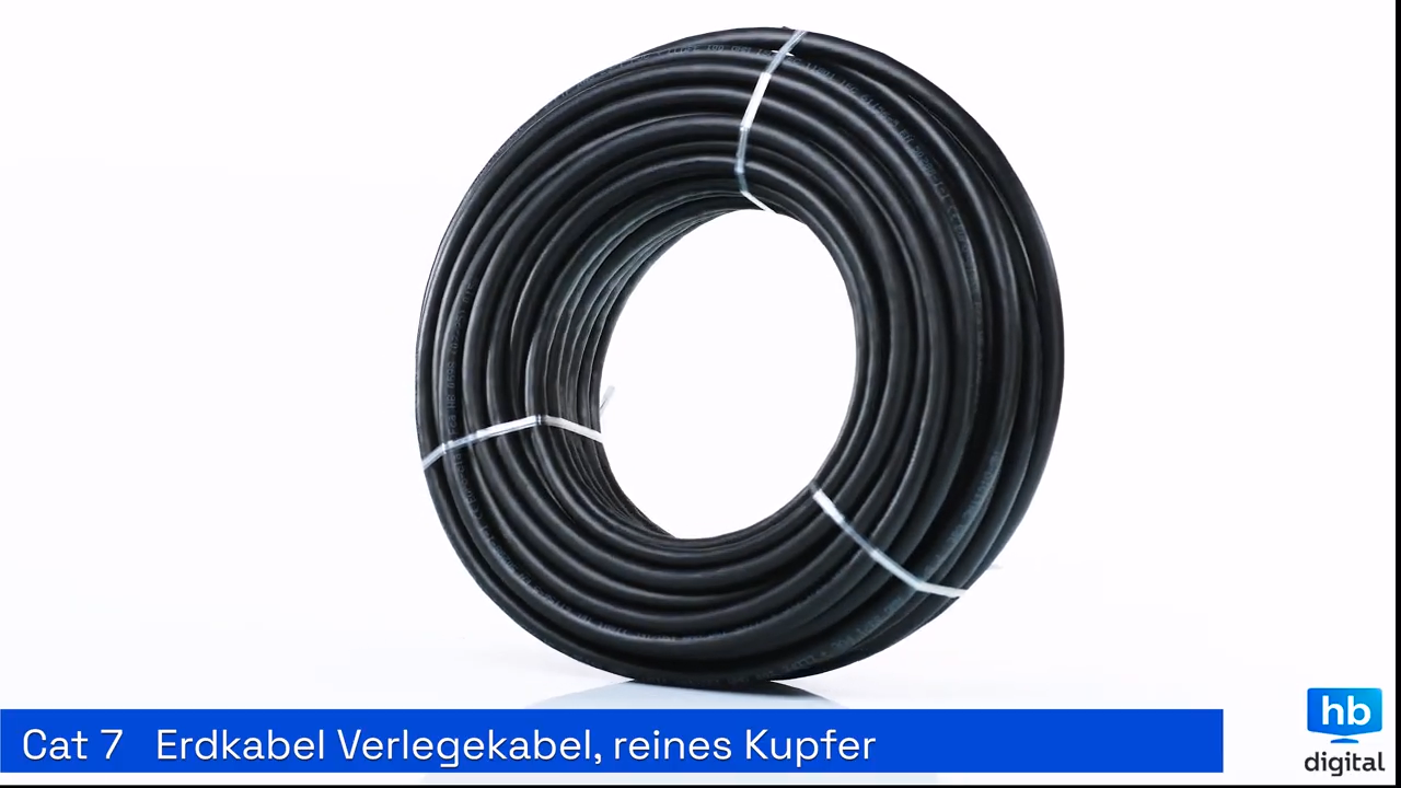5m - 500m Netzwerkkabel CAT.7 Verlegekabel für ...